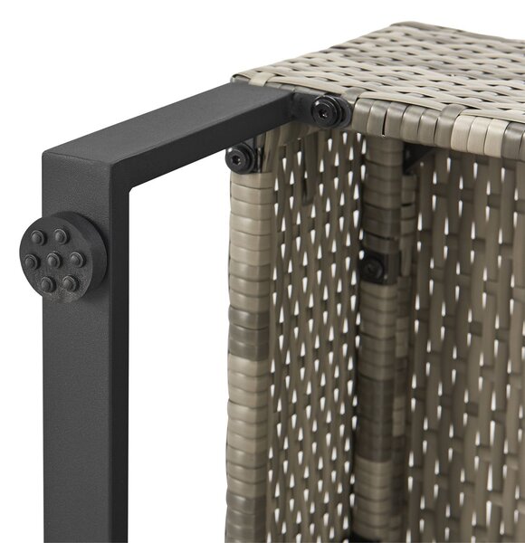 Juskys Santorini rattan kerti bútor szett - szürke