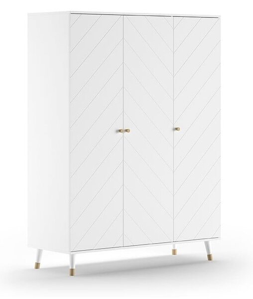 Fehér gyerek ruhásszekrény 150x200 cm BILLY – Vipack