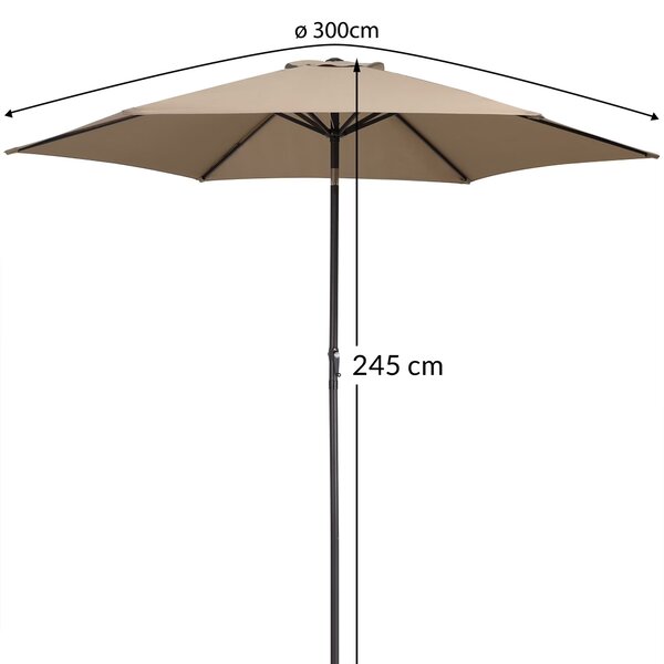 Kingsleeve® Kerti napernyő Ø300 cm - taupe