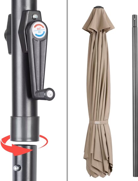 Kingsleeve® Kerti napernyő Ø300 cm - taupe