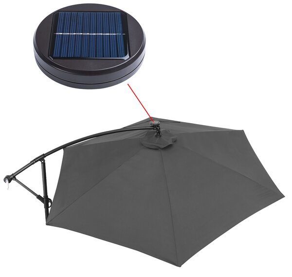 Deuba LED napernyő Mali Ø350 cm - antracit