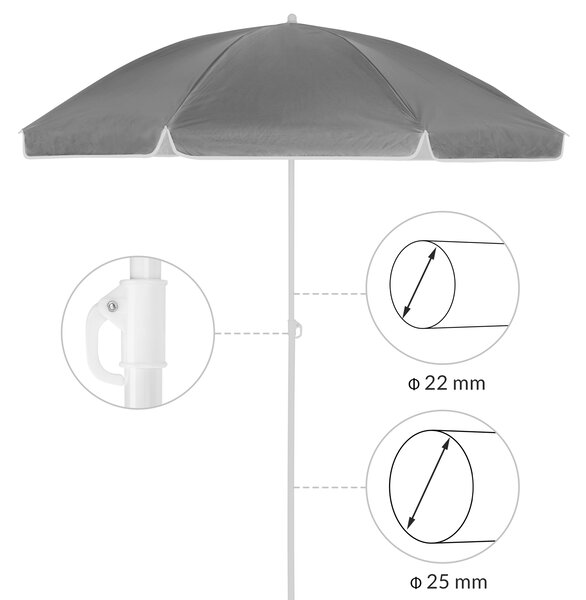 Kingsleeve® Kerti napernyő Cyprus 180 cm - antracit