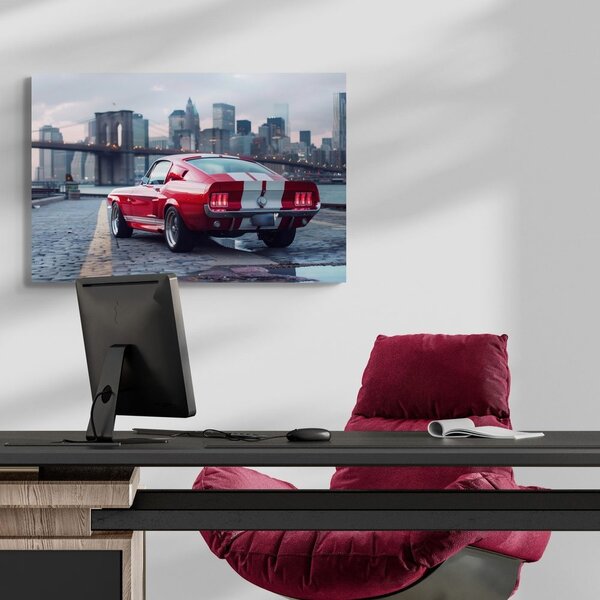 Kép Mustang New York panorámával