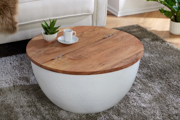 Dohányzóasztal ORIENT 60 cm - fehér