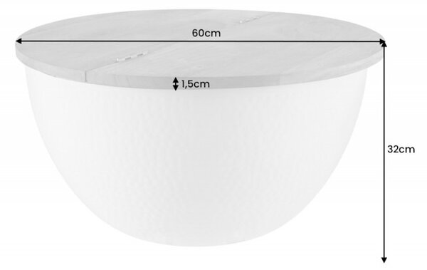 Dohányzóasztal ORIENT 60 cm - fehér