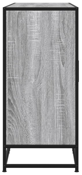 Szürke sonoma színű szerelt fa tálalószekrény 134 x 35 x 76 cm