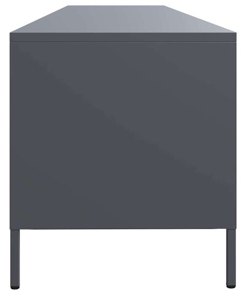 VidaXL antracitszürke hidegen hengerelt acél TV-szekrény 202x39x43,5cm