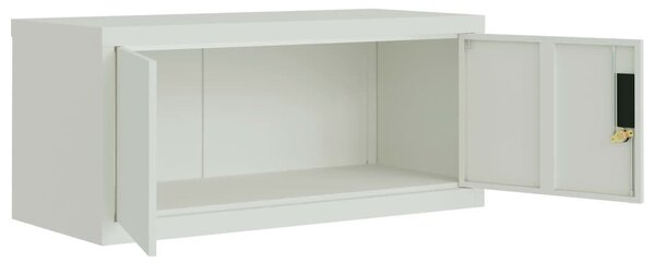 Világosszürke acél irattartó szekrény 90x40x180 cm