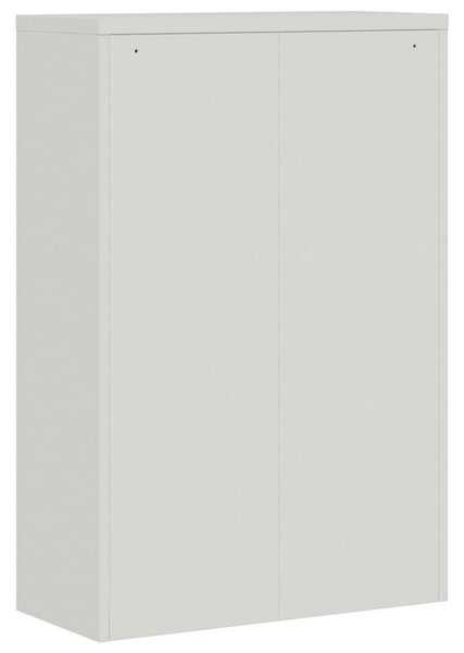 Világosszürke acél irattartó szekrény 90x40x180 cm