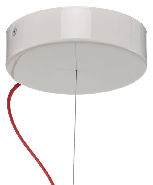 Slamp Clizia Mama Non lógó világítás, Ø53 cm, fehér/piros, dimmelhető, Fehér / opál, Nappali / Étkező, Műanyag, Dizájn