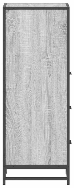 Fürdőszoba Szekrény - Sonoma Szürke - 3 Fiók - 100cm