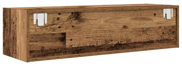 2 db antik fa szerelt fa fali TV-szekrény 100x31x25,5 cm
