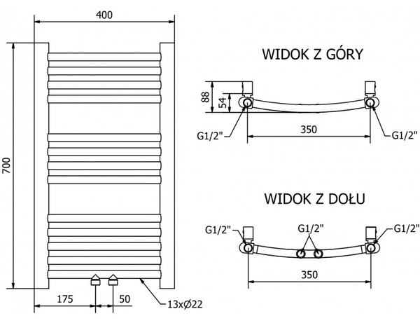 Mexen, Mexen Ares elektromos melegítő 700 x 400 mm, 300 W, fehér - W102-0700-400-2300-20
