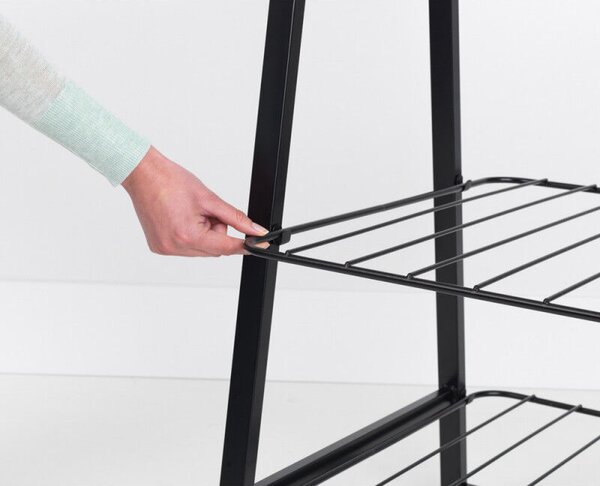 Brabantia Linn 1000814 többfunkciós ruhaakasztó, acél, fekete