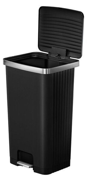 EKO pedálos szemeteskuka, Hana 2, 90 literes űrtartalom, 1 rekeszes, hangtalan fedél nyitás/zárás, ergonomikus, fekete