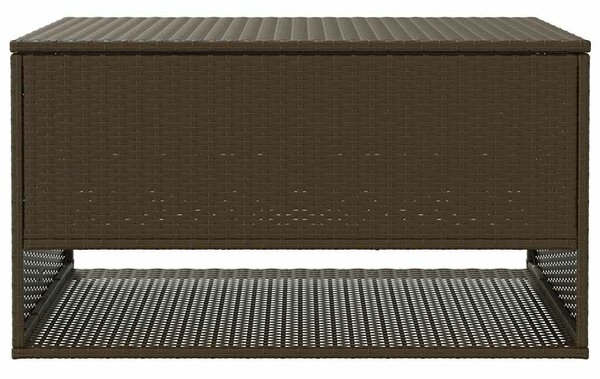 VidaXL barna polyrattan kültéri párna doboz 100x55x55,5 cm