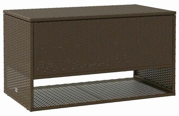 VidaXL barna polyrattan kültéri párna doboz 100x55x55,5 cm