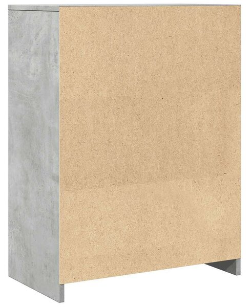 Betonszürke szerelt fa fürdőszobaszekrény 60 x 33 x 80 cm