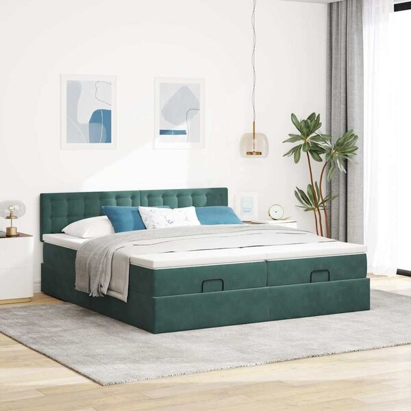 VidaXL Ottoman Ágy - Bársony - 160x200 cm