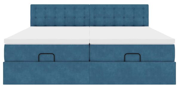 VidaXL Ottoman Ágy - 160x200 cm - Bársony