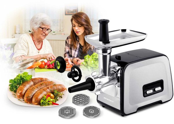 Berdsen elektromos Húsdaráló 450/1200w - Ezüst, Fekete