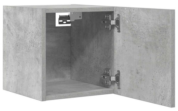 2 db betonszürke falra szerelhető TV-szekrény 30,5 x 30 x 30 cm