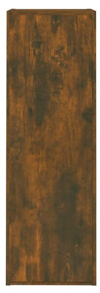 2 db füstös tölgy színű szerelt fa TV-szekrény 30,5x30x90 cm