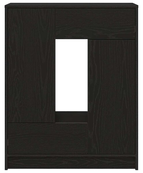 Fekete tölgy Komód fiókokkal és ajtókkal 73x31x90 cm