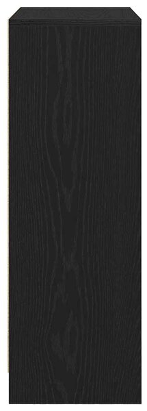Fekete tölgy Komód fiókokkal és ajtókkal 73x31x90 cm
