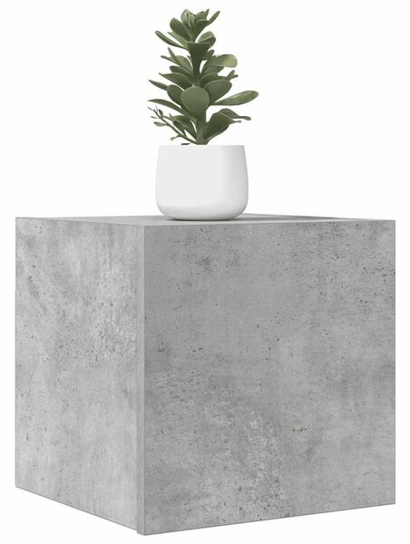 2 db betonszürke falra szerelhető TV-szekrény 30,5 x 30 x 30 cm