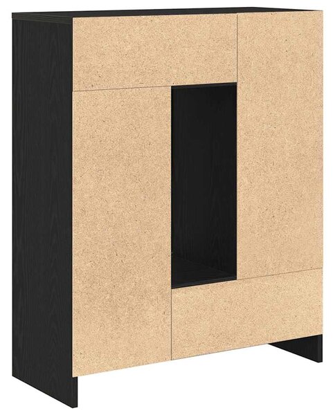 Fekete tölgy Komód fiókokkal és ajtókkal 73x31x90 cm