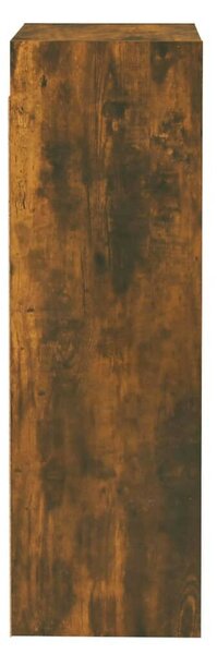 2 db füstös tölgy színű szerelt fa TV-szekrény 30,5x30x90 cm