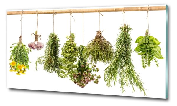 Fali üvegkép Herbs egy húr