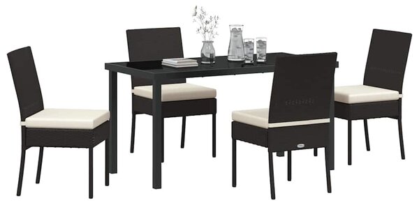 Kert étkező szett 5 pcs Fekete Porszórt acél