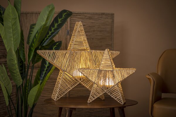 Karácsonyi állólámpa barna 60 cm, beépített LED-del, IP54, újratölthető - Sisine