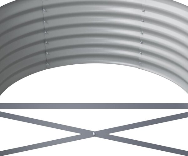 Acél Kerti Magaságyás - Ovális - 440x80x36 cm