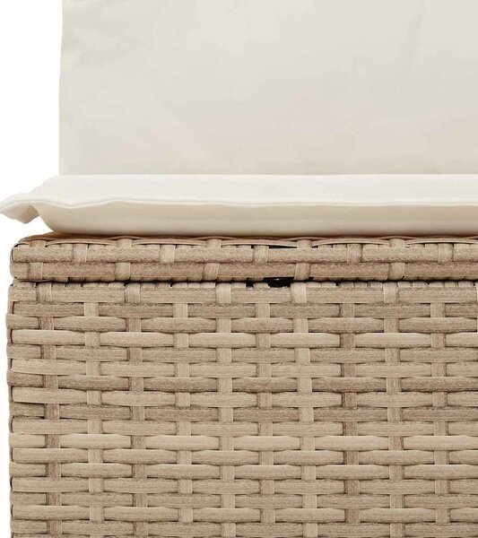 7 részes bézs polyrattan kerti ülőgarnitúra párnákkal