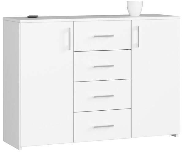 AKORD K45 Klasszikus Laminált Komód Fehér