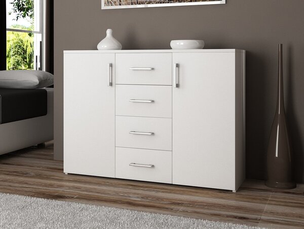 AKORD K45 Klasszikus Laminált Komód Fehér