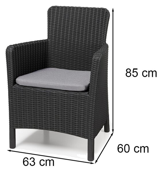 Trenton műrattan kerti fotel