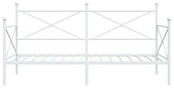 Kanapéágy matrac nélkül fehér 100x200 cm acél