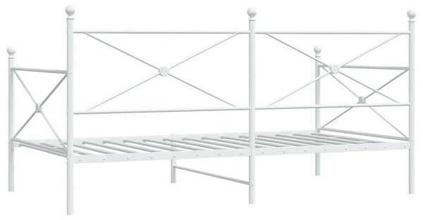Kanapéágy matrac nélkül fehér 100x200 cm acél