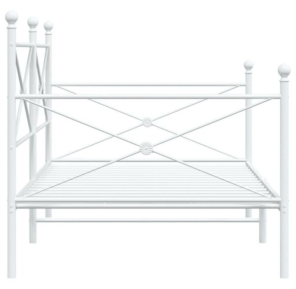 Kanapéágy matrac nélkül fehér 100x200 cm acél