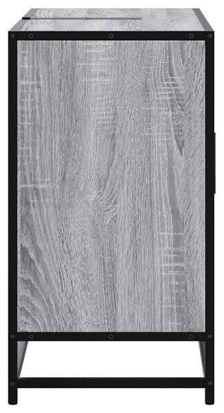 Szürke sonoma szerelt fa fürdőszobai mosdószekrény 80x33x60 cm