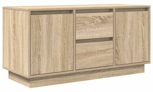 Sonoma-tölgy színű TV-szekrény LED-lámpákkal 100x41x50 cm