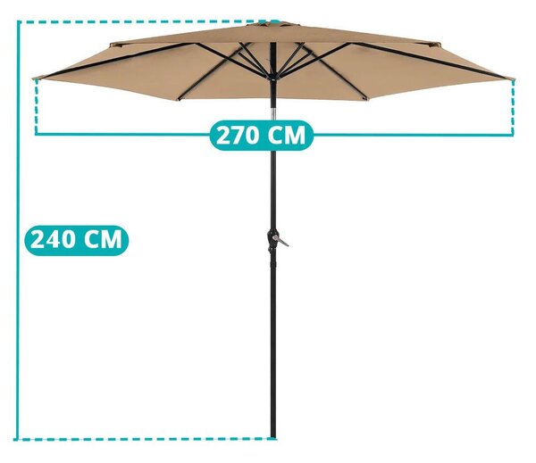 Dönthető, extra nagy, 2,7 m-es napernyő