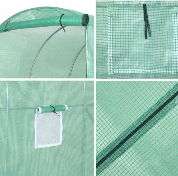 Fólia alagút Kerti üvegház 6x3x2m Fólia 18m² UV-4 Premium