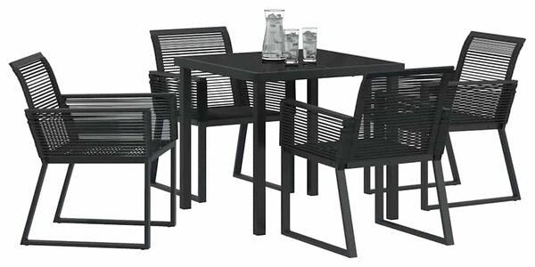 Kert étkező szett 5 pcs Fekete Porszórt acél