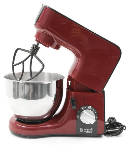 Russell Hobbs Multi konyhai robotgép [Dagasztó és mixer és 1,5 l-es üveg aprító] Desire Red (3 keverőeszköz, 2,5 kg-os rozsdamentes acél keverőtál)