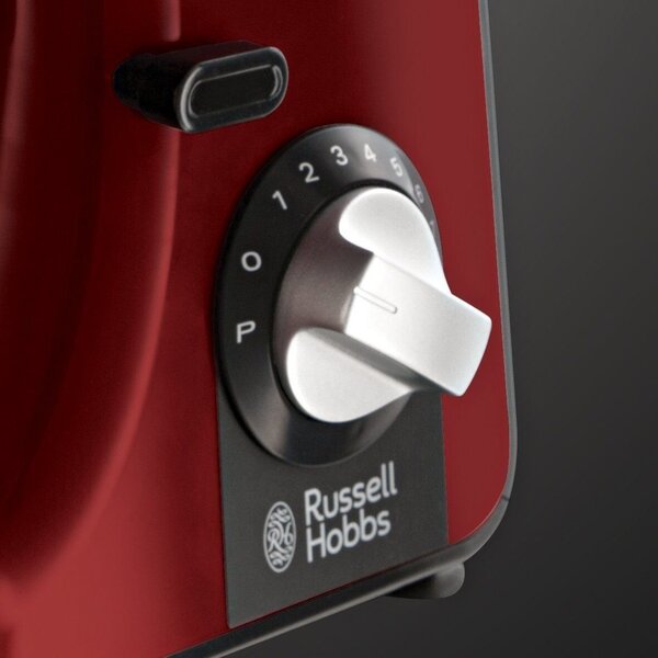 Russell Hobbs Multi konyhai robotgép [Dagasztó és mixer és 1,5 l-es üveg aprító] Desire Red (3 keverőeszköz, 2,5 kg-os rozsdamentes acél keverőtál)
